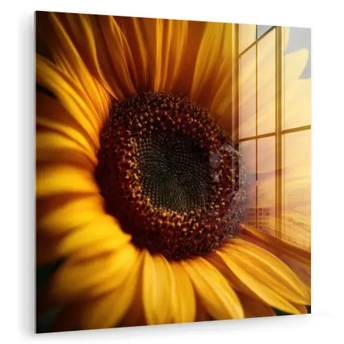 Geel - Zonnebloem - Zomers plexiglas 5mm klein -zzzproduct_nieuw