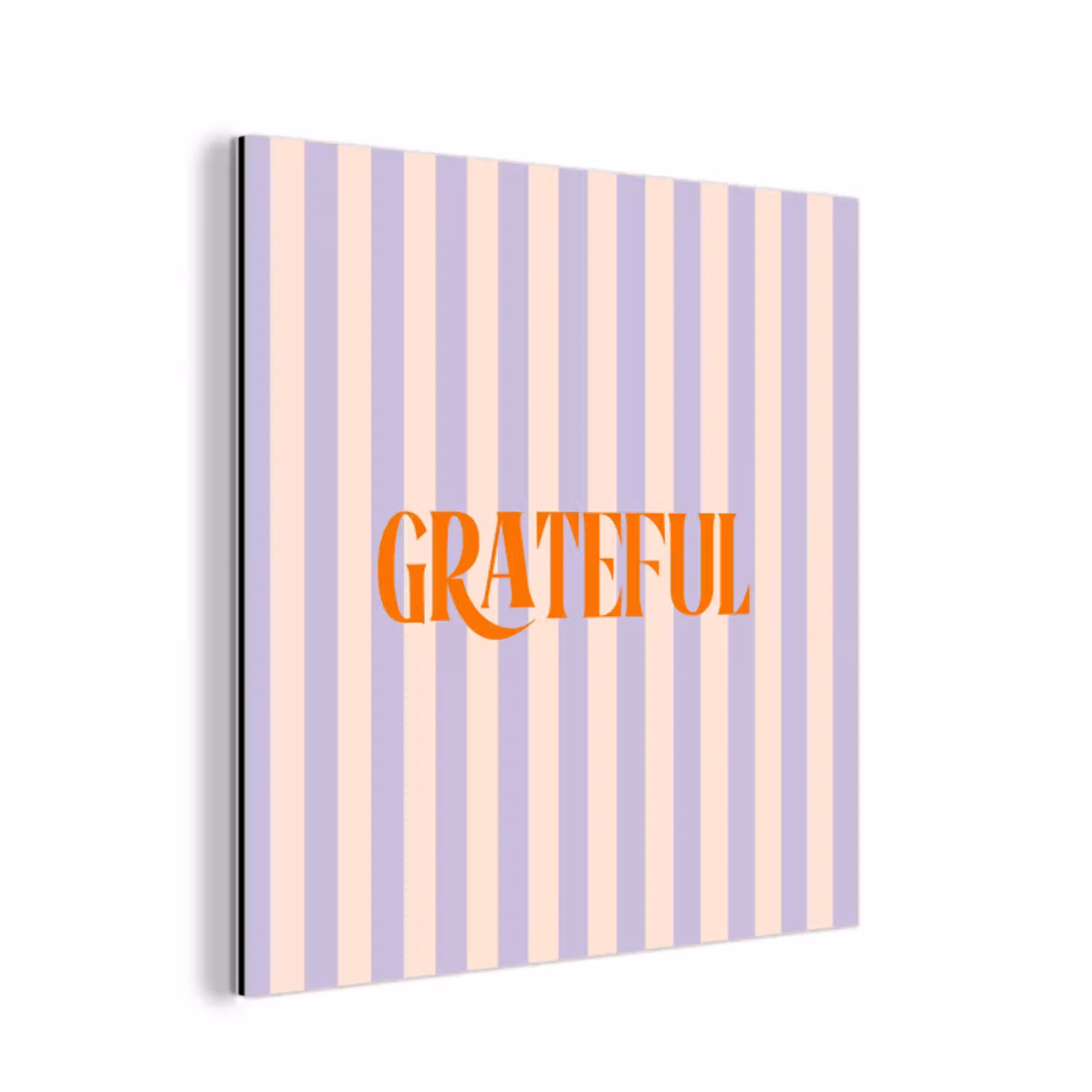 Lila - Oranje - Strepen - Grateful aluminium wit klein -3d