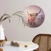 Schotse hooglanders - Licht - Lucht - Natuur Wandcirkel kunststof plaat 5mm dik klein -sfeer4
