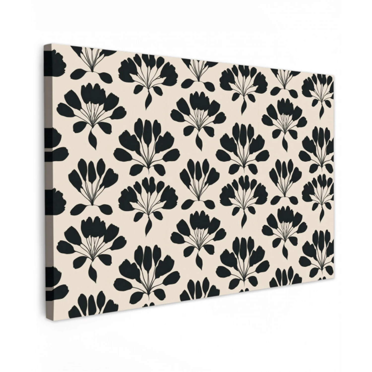 Abstract - Patroon - Zwart canvas 2cm klein 34 -z3d