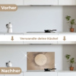 Vogel - Beige - Japandi keuken achterwand spatscherm klein -voor_na_DE