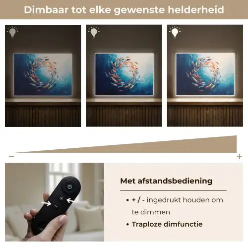 Zee - Vissen - Kleurrijk - Dynamisch Light Box met batterij (Wandlamp) middel -USP_dimbaarNL