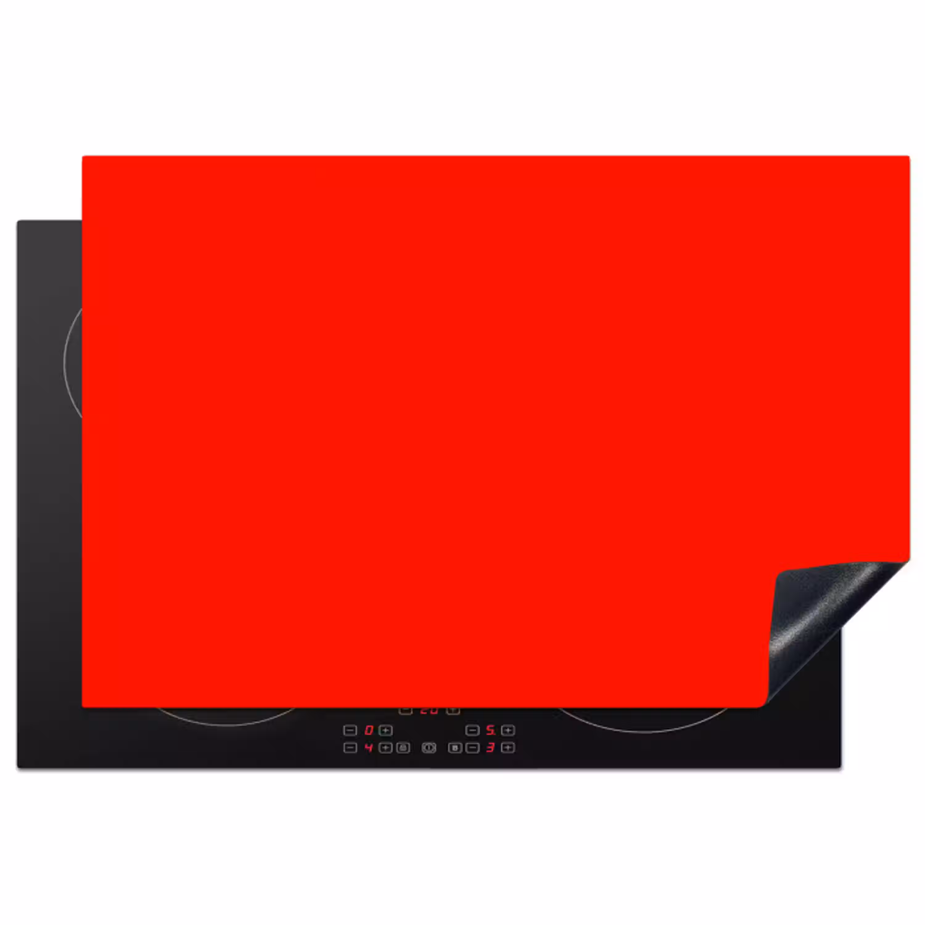 Vibrant - Vermilion - Rood Inductie beschermer vinyl 3mm klein 276 -3d