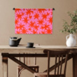 Modern - Sterren - Roze Wandkleed katoen klein 269 -sfeer6
