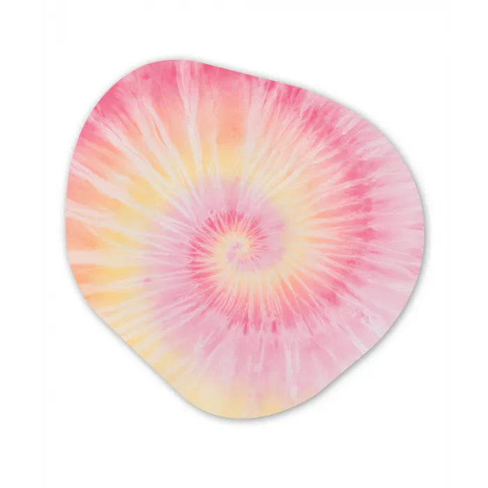 Patroon - Tie Dye - Pasteltinten - Roze Wandcirkel Organisch Forex 3mm klein -3d