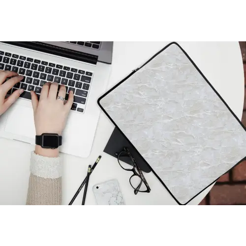 Oppervlakte - Textuur - Grijs laptophoes neopreen klein 279 -bureau