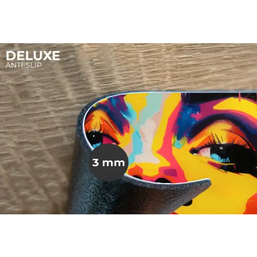 Vrouw - Gezicht - Kleurrijk Placemat vinyl groot -closeup