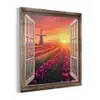 Doorkijk - Tulpen - Zonsondergang - Bloemen - Kleurrijk plexiglas 5mm klein -z3d