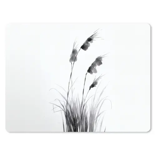 Minimalistisch - Stelen - Wit muismat rubber klein -3d