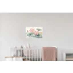 Aquarel - Lotusbloemen - Kleurrijk Muursticker klein -kinderkamer