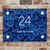 Blauwe rozen - Klassiek Naambord Rechthoek middel -sfeer3