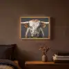 Stier - Kleurrijk - Hoorns Light Box met batterij (Wandlamp) middel -sfeer4