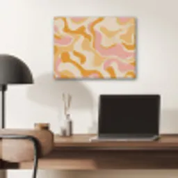 Abstract - Golvend - Oranje PET vilt klein -sfeer5