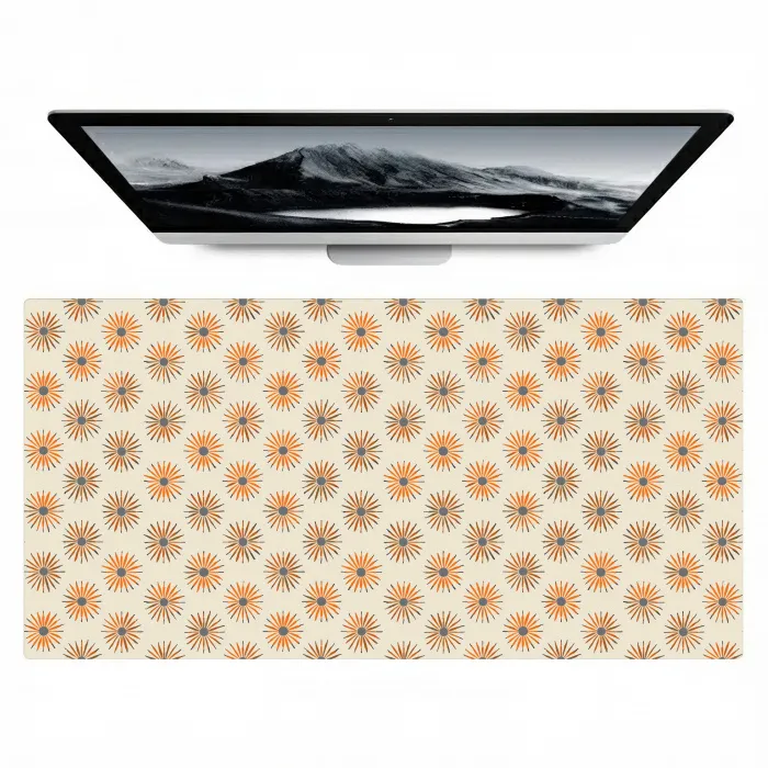 Madelief - Patroon - Oranje Muismat XXL klein 681 -zzz3d