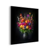 Felgekleurd - Bloemen - Vaas aluminium wit klein -3d