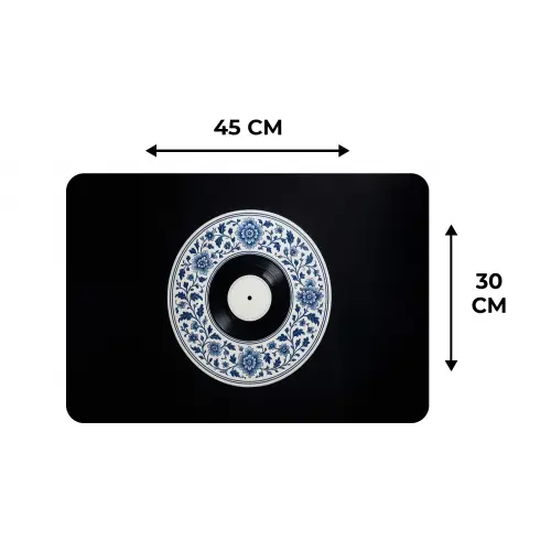 Vinyl - LP - Delfts Blauw - Muziek Placemat vinyl groot -specs