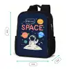 Astronaut - Ruimte - Planeten Rugzak - Zwart middel -productfoto_formaten