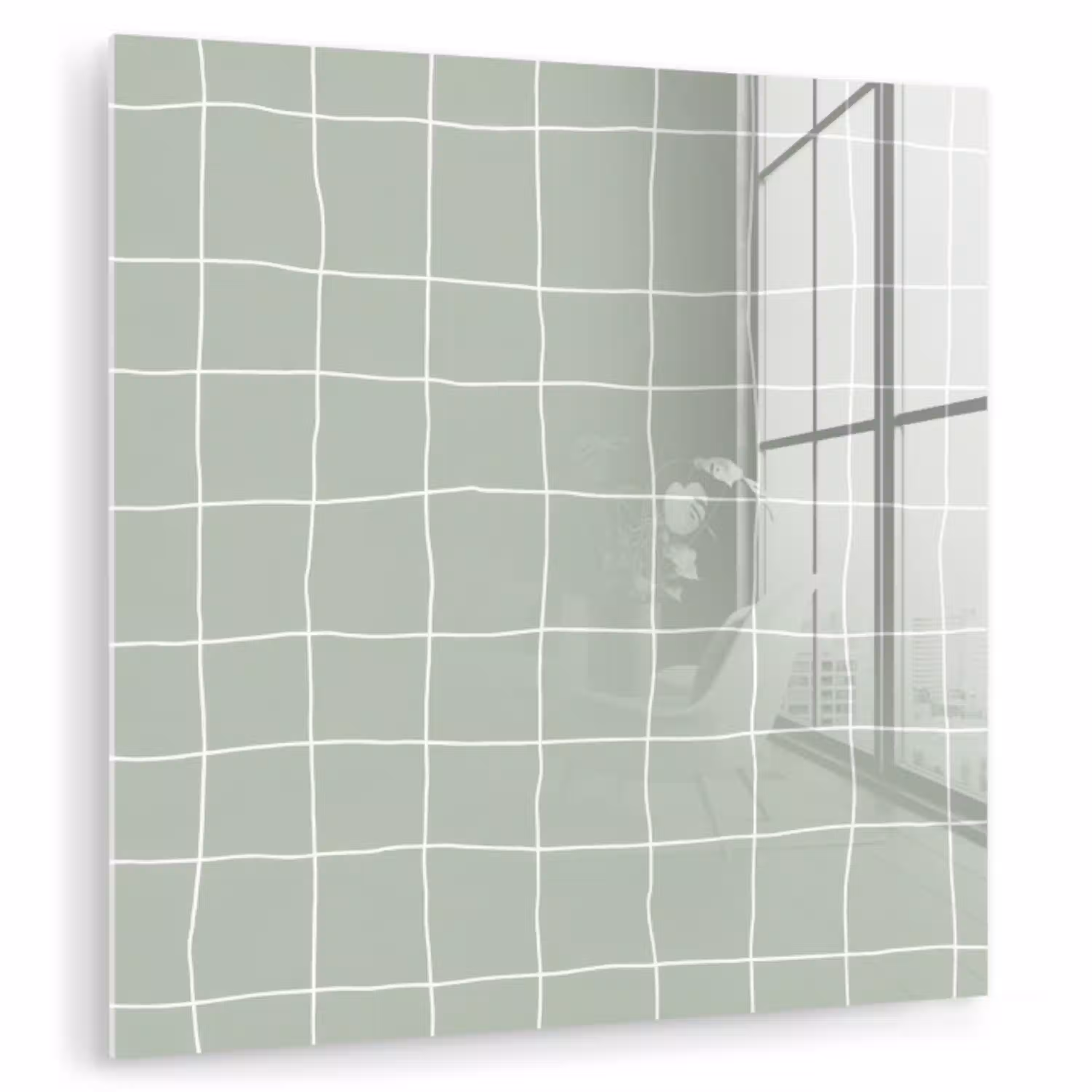 Ruitpatroon - Golvend - Groen plexiglas 5mm klein 11 -zzzproduct_nieuw