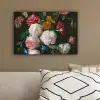 Stilleven met bloemen in een glazen vaas - Schilderij van Jan Davidsz. de Heem canvas 2cm klein -sfeer3