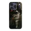 Café - Croissant - Koffie - Astronaut Telefoonhoesje iPhone 17 Pro klein -3d