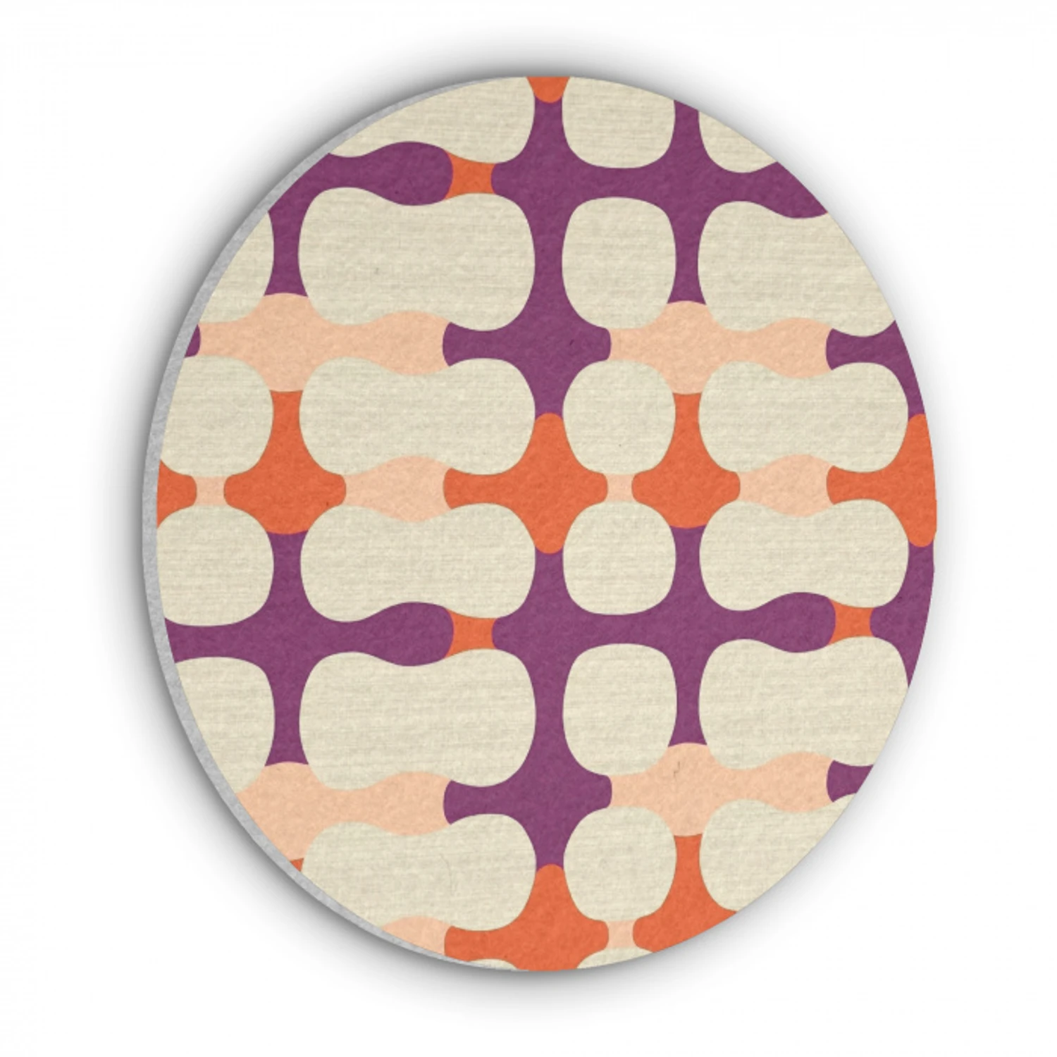 Modern - Patroon - Kleurrijk Akoestische PET Vilt - Rond klein 838 -3d