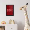 Love - Spiegeling - Rood fotolijst zwart zonder passe partout klein -usfeer4_kinderkamer