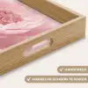 Bloem - Pioenroos - Roze Dienblad Rechthoek middel -USP_HandgreepNL