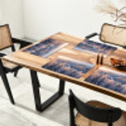 Bos - Bergen - Goud - Winter - Warm Placemat vinyl groot -zzsfeer4_Kitchenyeah-website