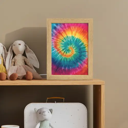 Regenboogkleuren - Tie dye - Light Box met kabel klein -sfeer2_kind