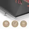 Kreeft - Glossier Rood - Zwart plexiglas 5mm klein -sfeer2
