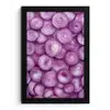 Paars - Uien - Close up fotolijst zwart zonder passe partout klein -3d