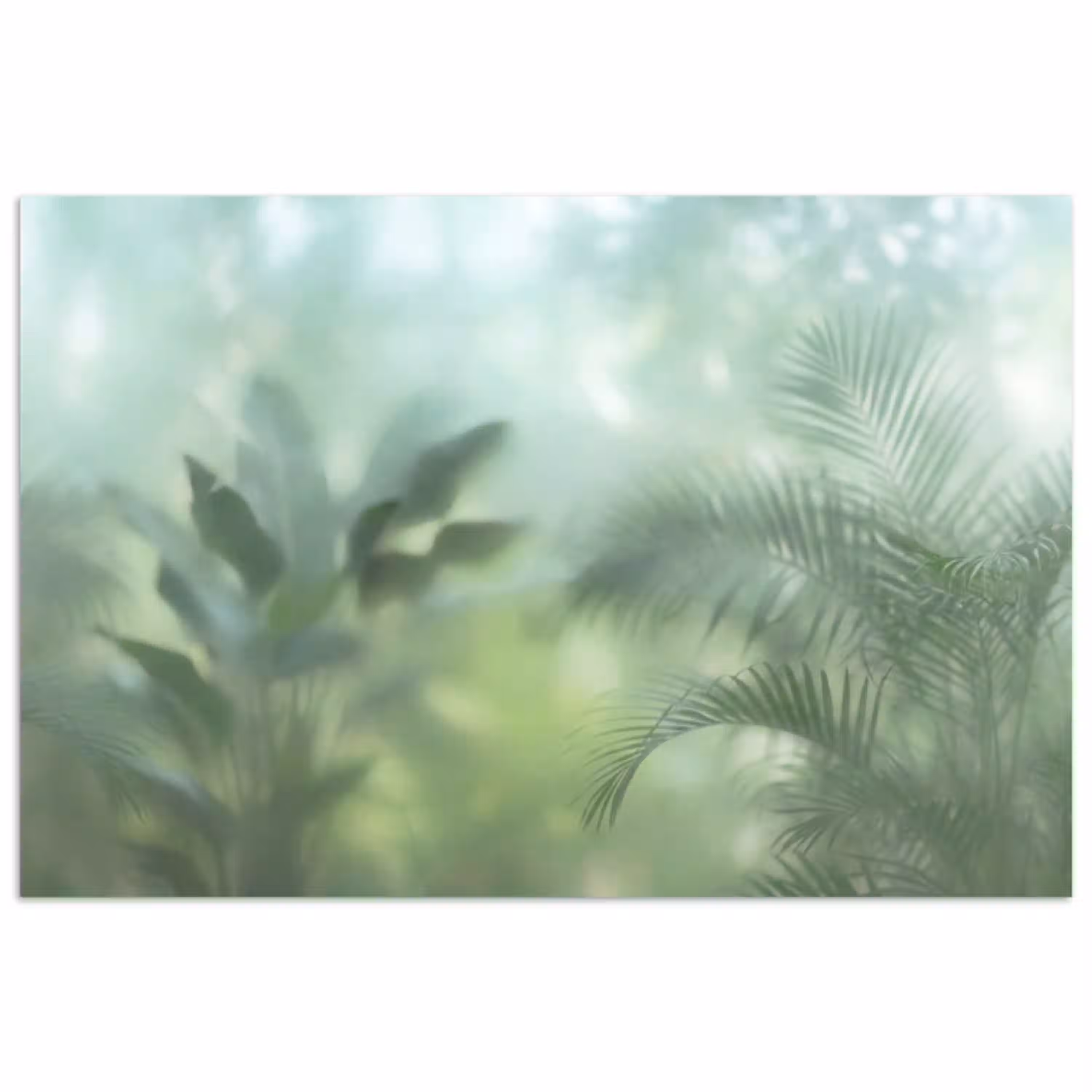 Natuur - Vervaagd - Groen - Abstract - Modern poster papier klein -3d