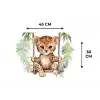 Luipaard - Dier - Kinderen - Jungle - Kinderkamer - Babykamer Placemat vinyl groot -specs