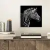 Zebra - Zwart - Wit - Portret - Dieren aluminium wit klein -sfeer1