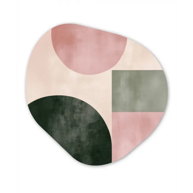 Vormen - Abstract - Cirkel - Zwart Wandcirkel Organisch Forex 3mm klein -3d