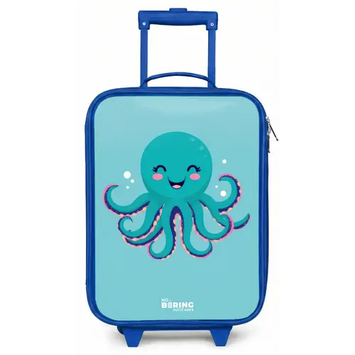 Octopus - Water - Blauw Kinderkoffer - Blauw klein -zz3dotto