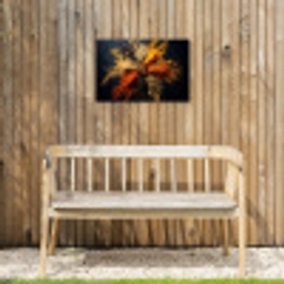 Specerijen - Explosie - Oranje Tuinposter op houten frame 2 cm dik klein -sfeer4