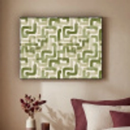Modern - Grafisch - Groen Textielframe zwart klein 947 -sfeer1