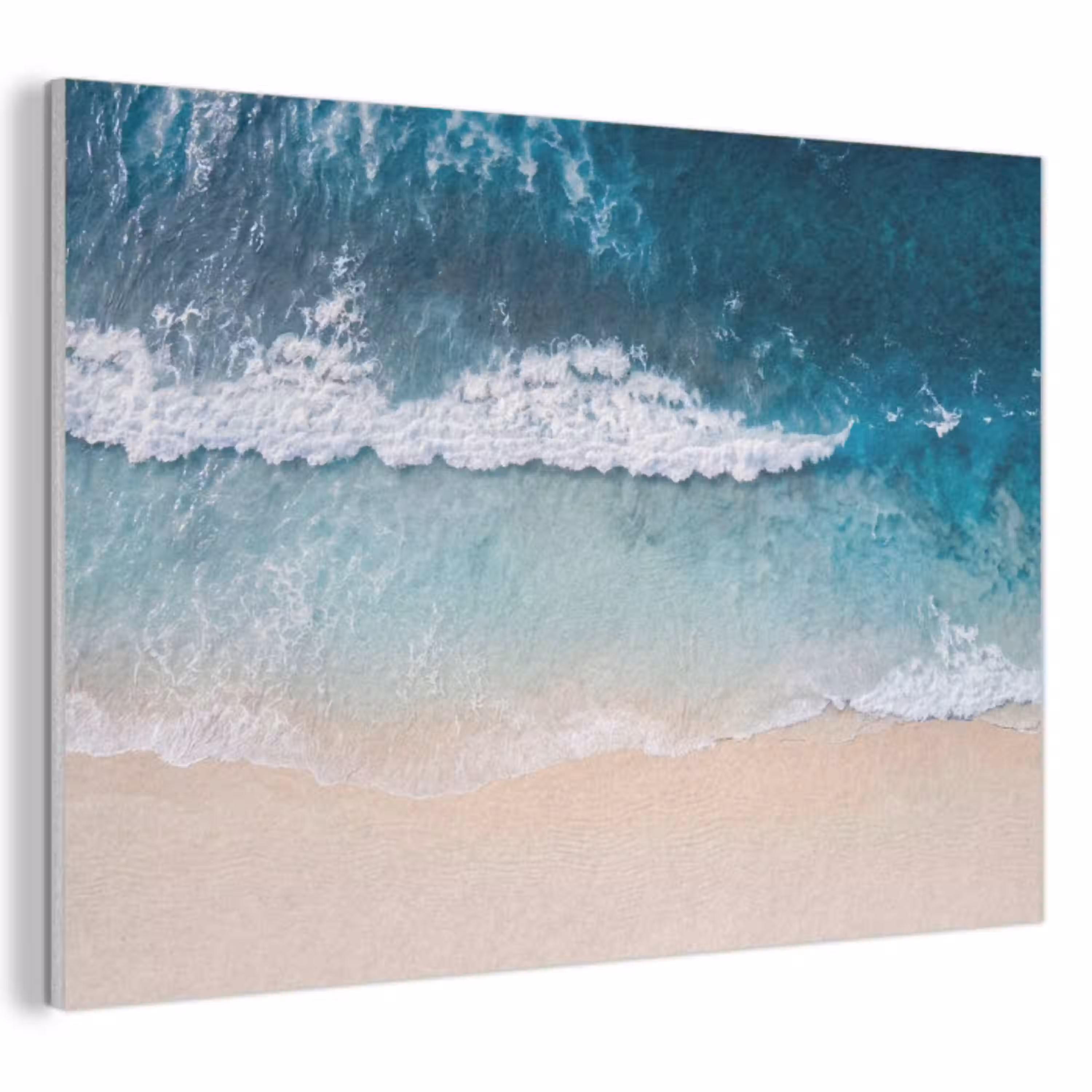 Strand - Zee - Golven - Natuur - Blauw PET vilt klein -3d