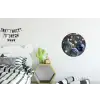 Kerstbal - Versierd - Blauw Wandcirkel aluminium klein -kinderkamer