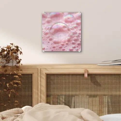 Schuim - Structuur - Roze plexiglas 5mm klein -sfeer4