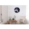 Marmer - Paars - Luxe - Marmerlook - Glitter Wandcirkel aluminium klein -woonkamer