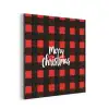 Geruit - Rood - Tekst - Christmas aluminium wit klein -3d