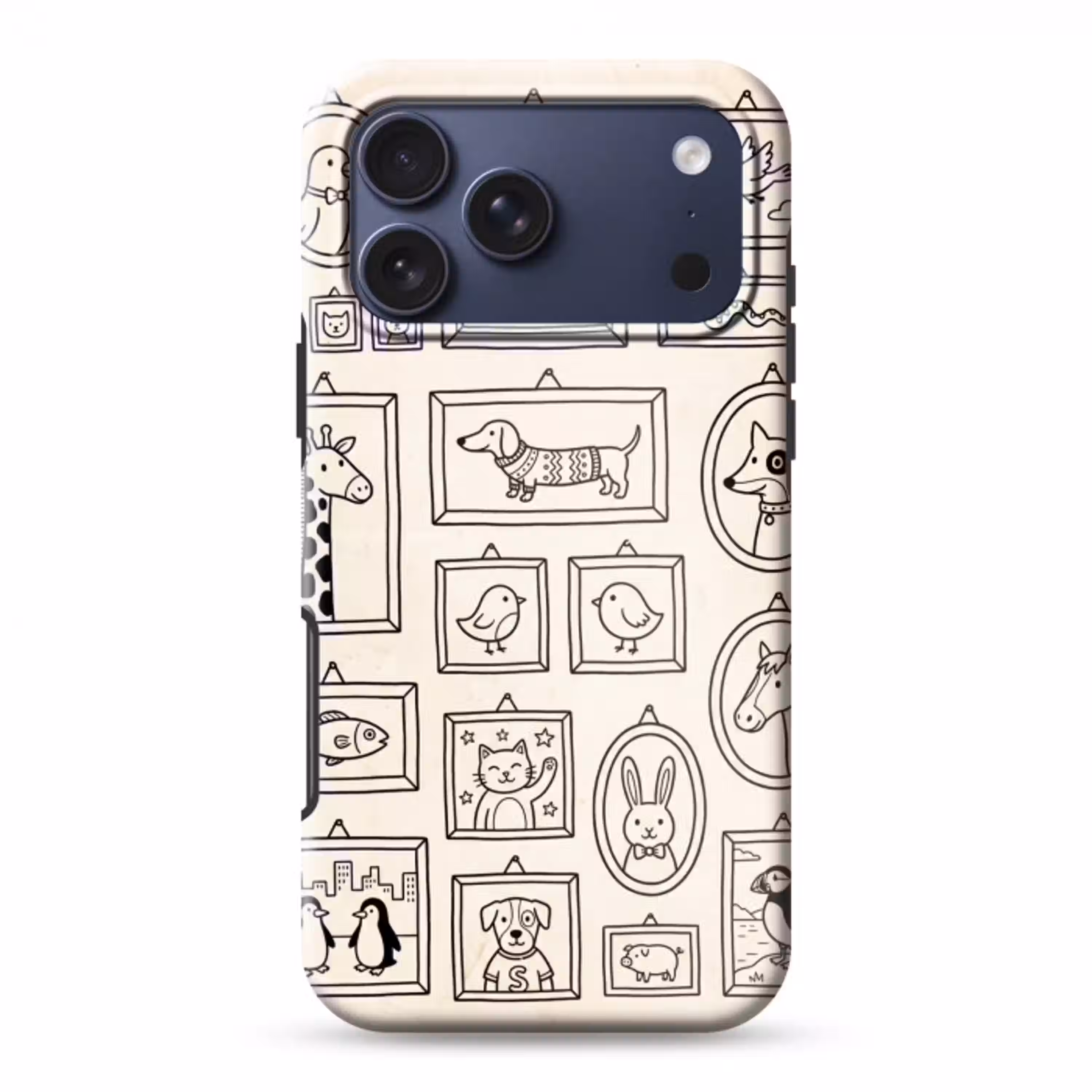 Dieren - Illustratie - Lijsten - Galerij - Speels Toughcase MagSafe Apple iPhone 17 Pro Max klein -3d