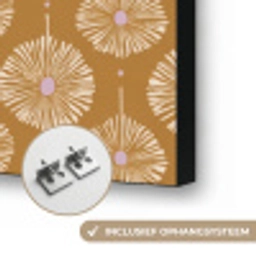 Bloemen - Modern - Oker Textielframe zwart klein 947 -USP_ophangsysteemNL