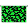 Zwart - Neon - Groen - Patroon Wandkleed katoen klein 269 -zz3d