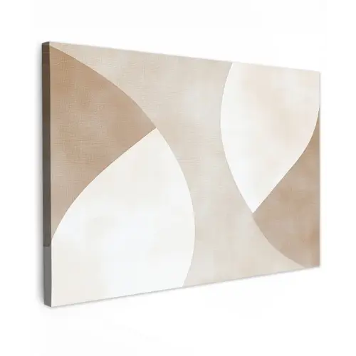 Bruin - Japandi - Abstract canvas 2cm klein -z3d