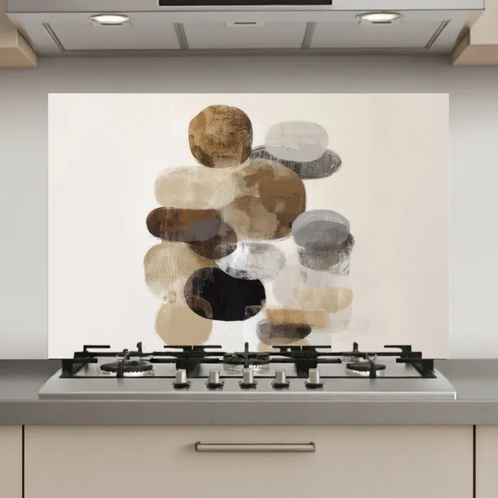 Ovaal - Kleurvlakken - Penseelstreken keuken achterwand spatscherm klein -3d_website