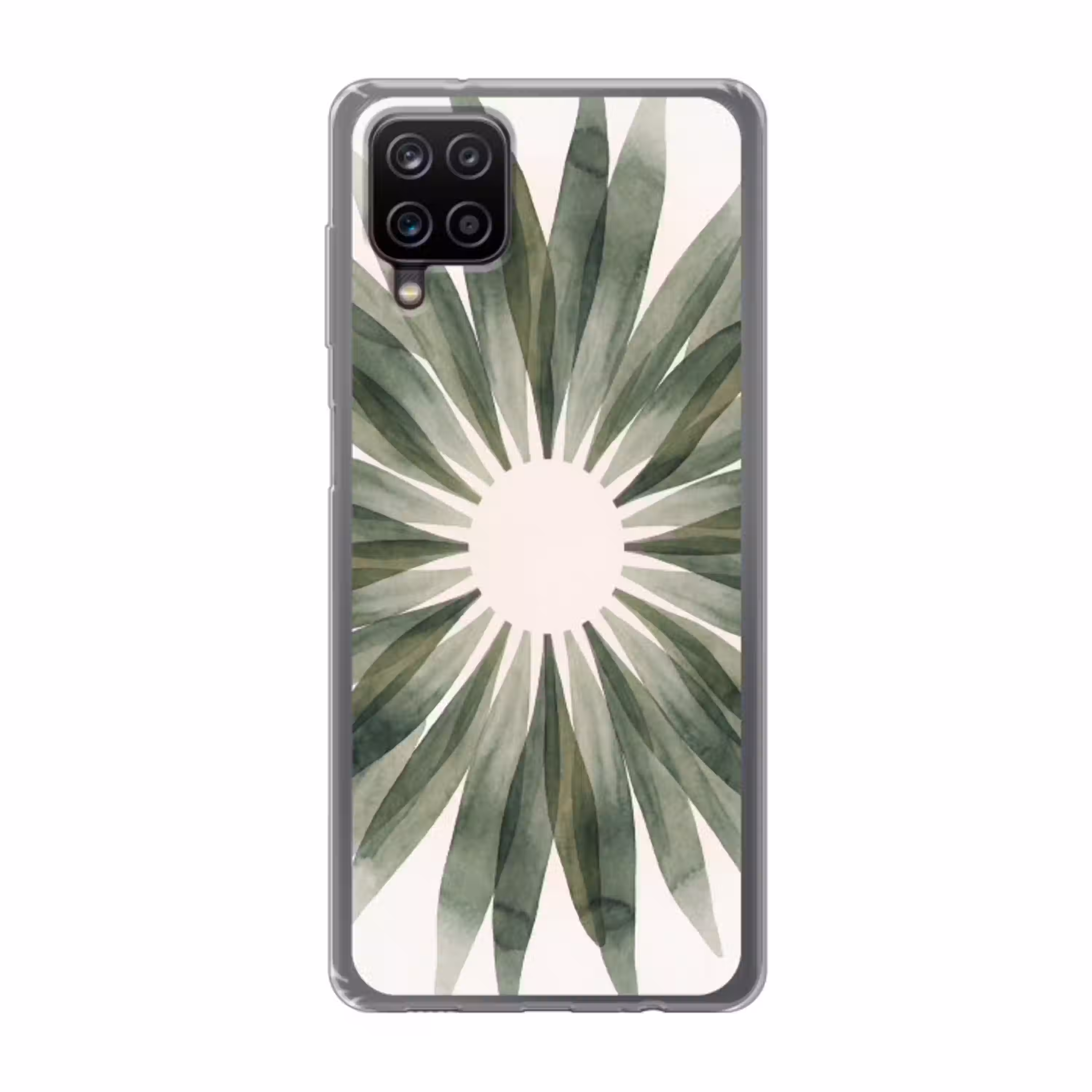 Planten - Abstract - Waterverf - Groen - Natuur Telefoonhoesje Samsung Galaxy A12 klein -3d