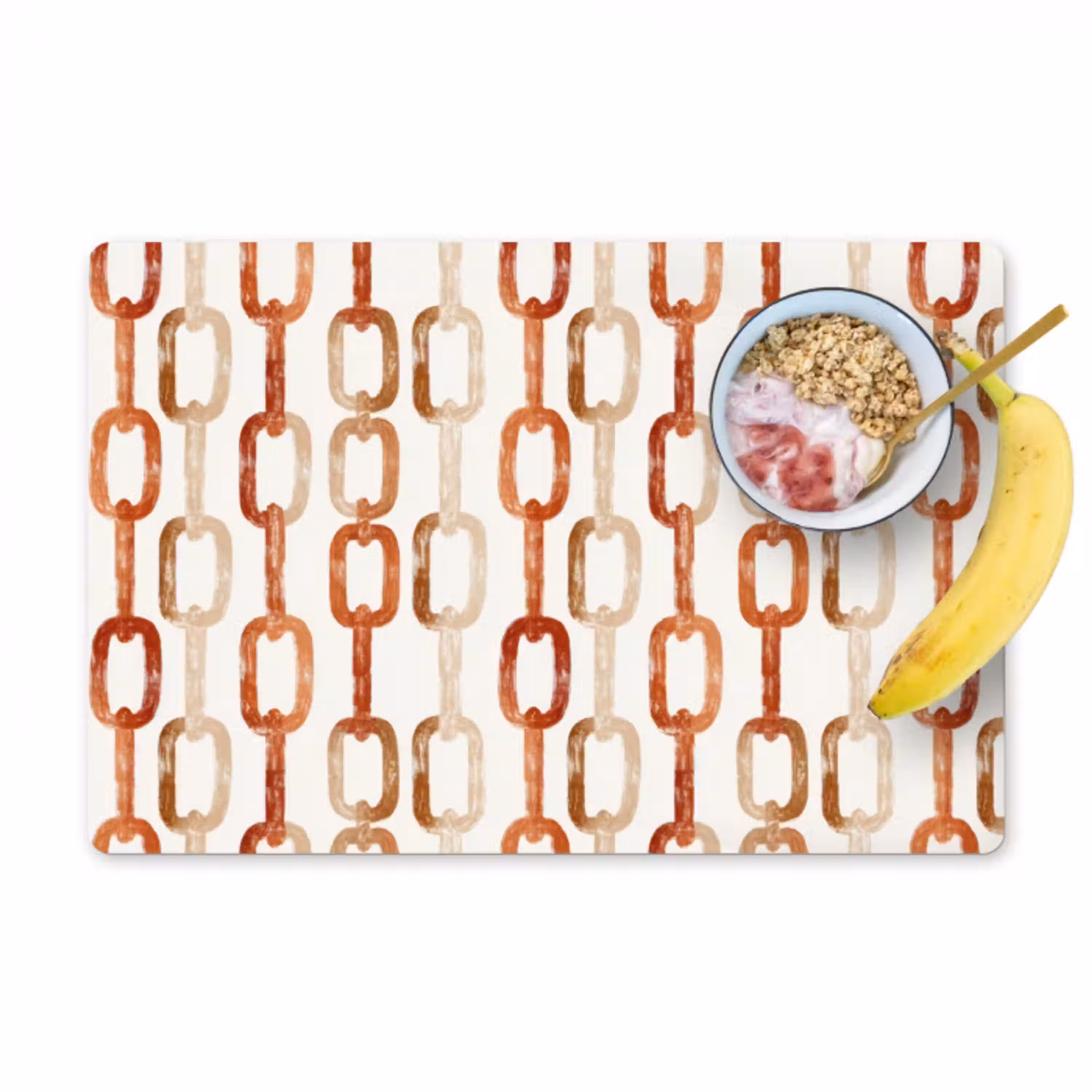 Schakels - Patroon - Aquarel - Terracotta Placemat vinyl groot 368 -zzzproduct_Kitchenyeah-website